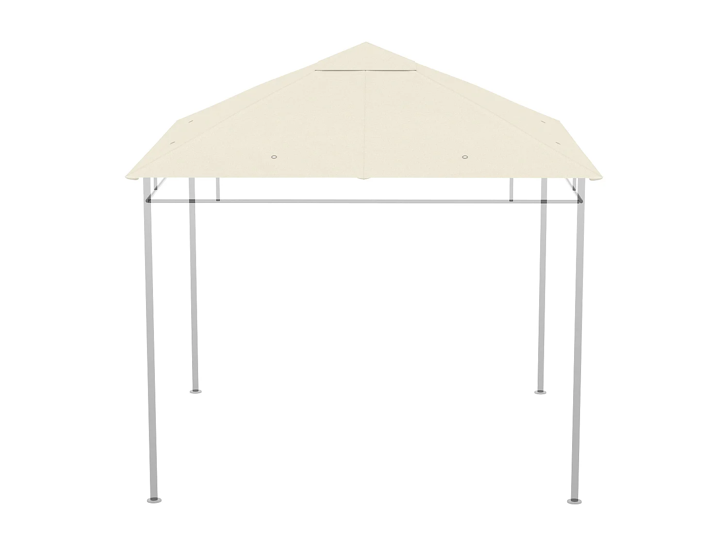 Tetto di ricambio per gazebo da giardino 3x3m in poliestere crema