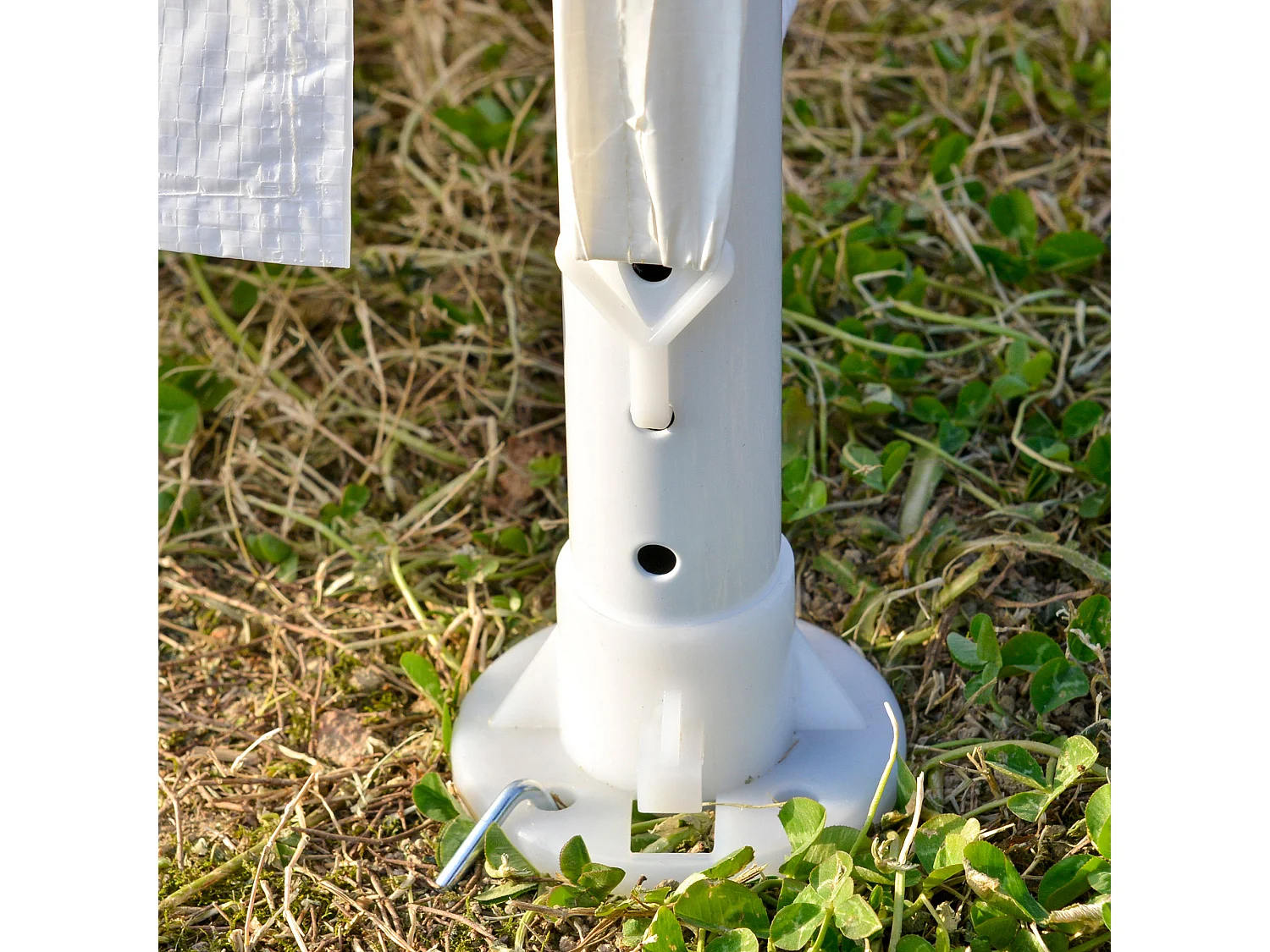 Tendone per feste 6x3m con pareti rimovibili e finestre bianco