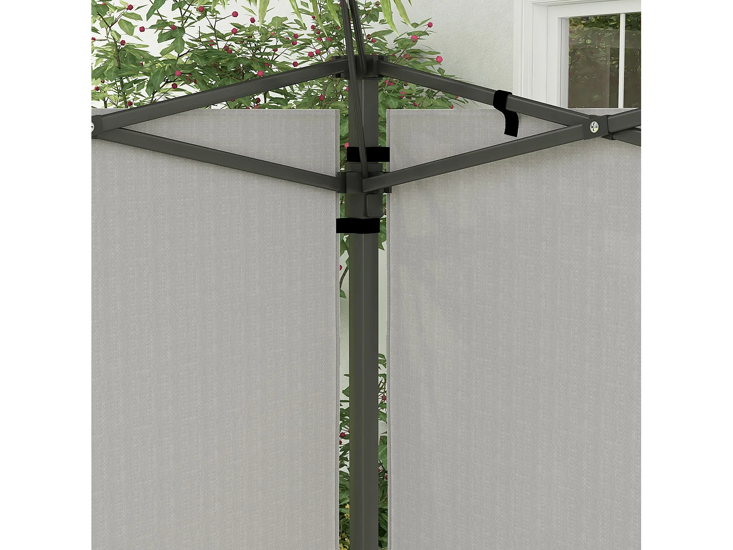 Set 2 pareti laterali per gazebo 3x3 m e 3x6 m in PE e plastica bianco