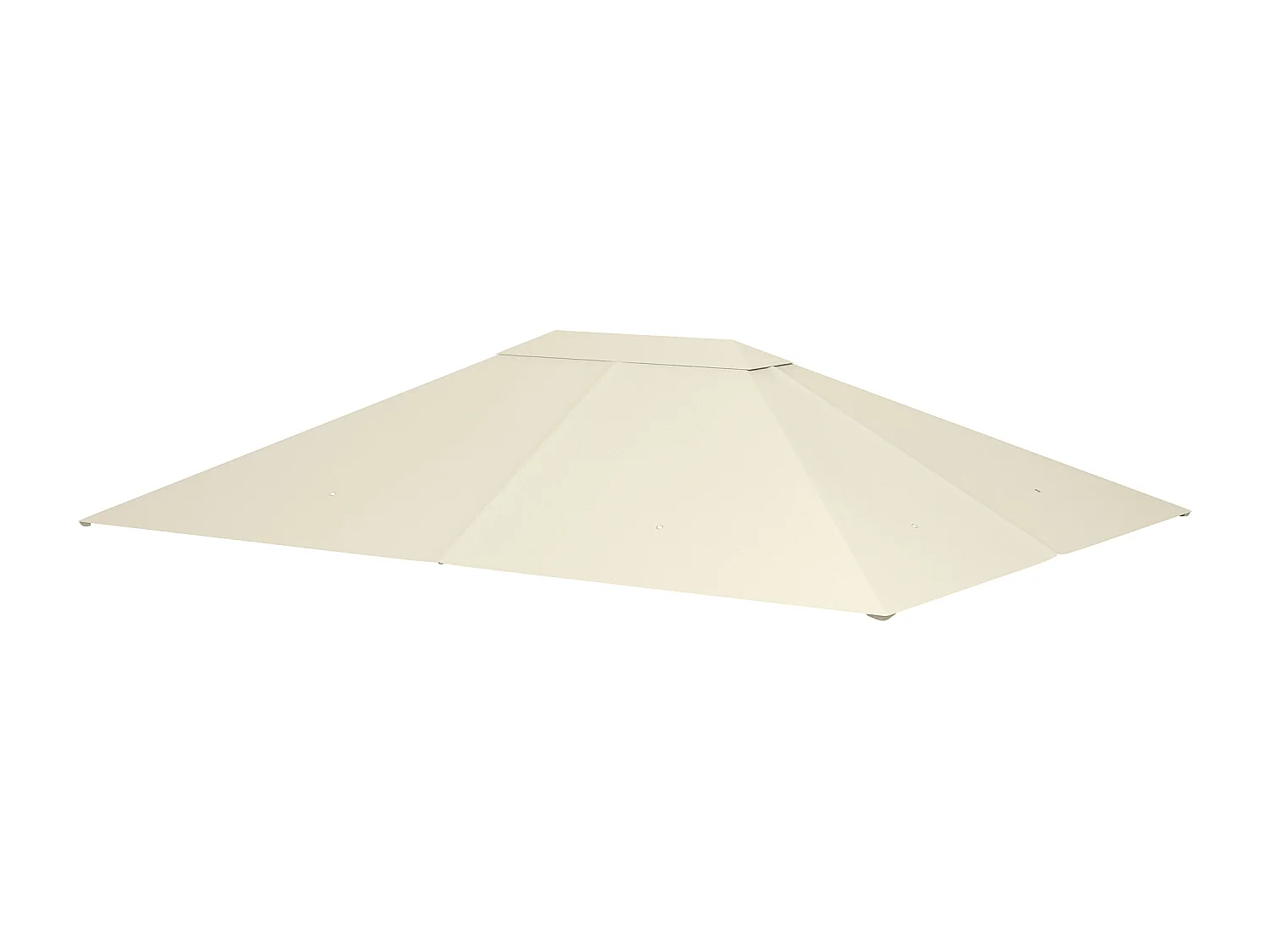 Tetto di ricambio per gazebo 4x3m anti uv in poliestere bianco crema