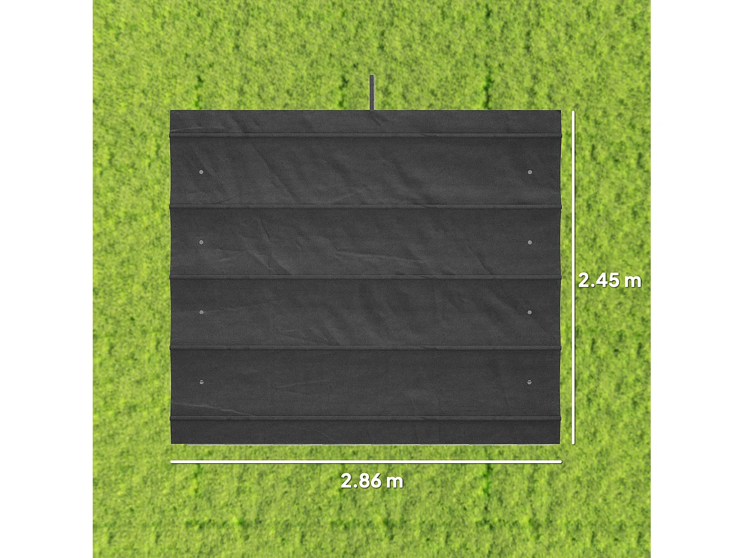 Copertura per gazebo in poliestere con 8 fori di drenaggio grigio