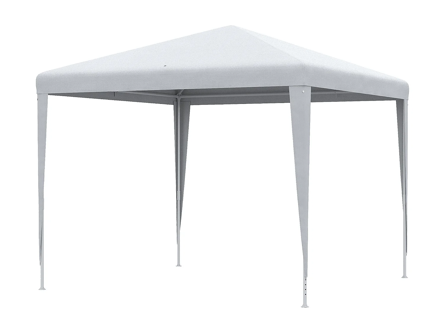 Gazebo da giardino e per interno 2.7x2.7m in acciaio bianco