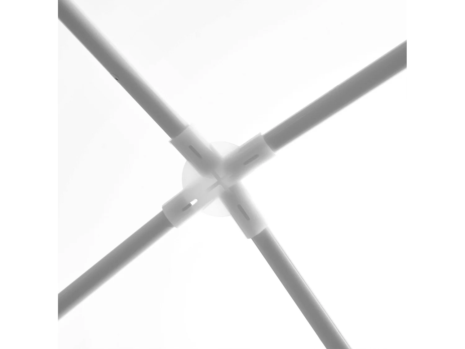 Gazebo da giardino e per interno 2.7x2.7m in acciaio bianco