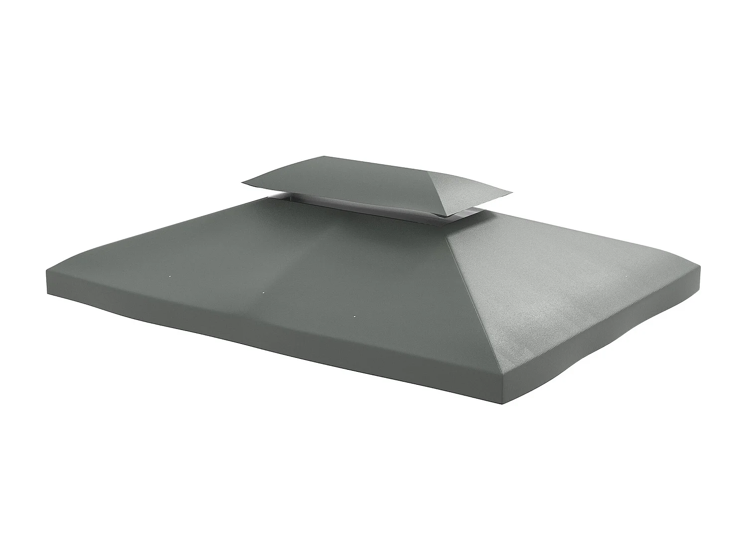 Copertura per gazebo 4x3 a 2 livelli anti uv con cinghie grigio scuro