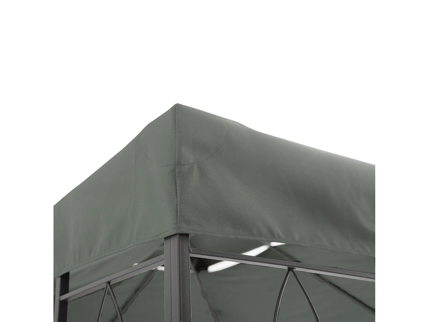 Copertura per gazebo 4x3 a 2 livelli anti uv con cinghie grigio scuro