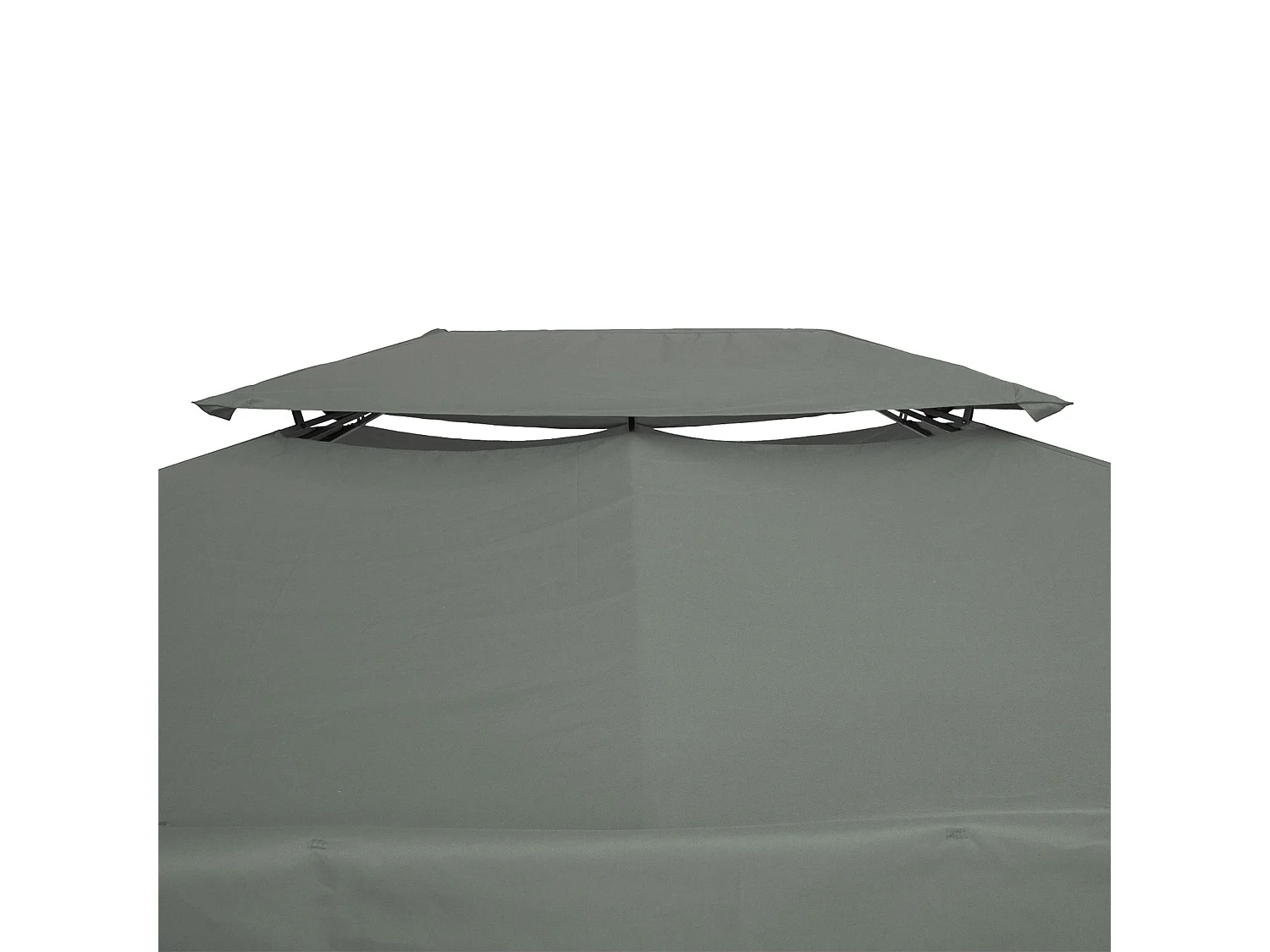 Copertura per gazebo 4x3 a 2 livelli anti uv con cinghie grigio scuro