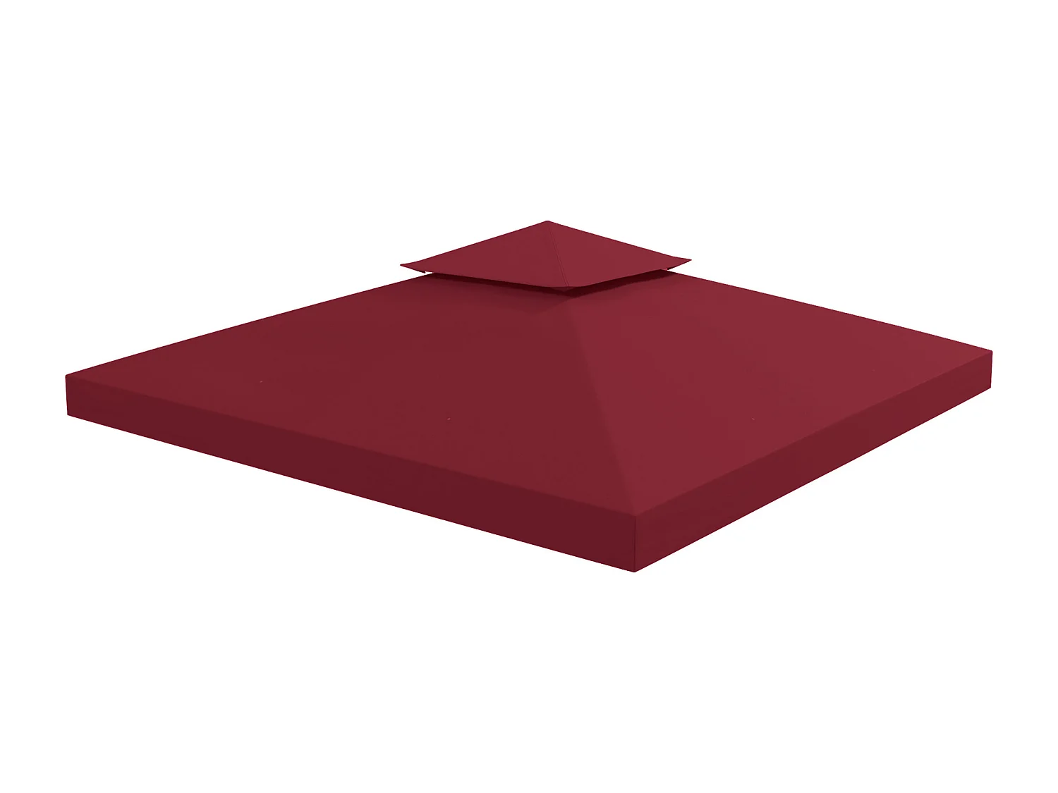Tetto di ricambio per gazebo 3x3m a 2 livelli e anti uv rosso