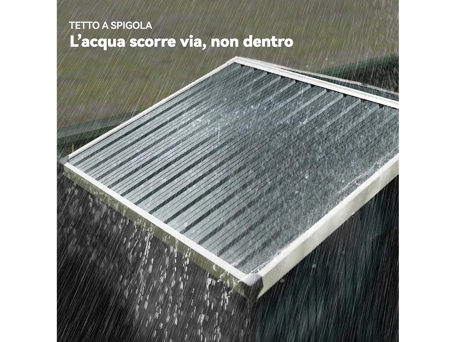 Casetta da giardino con porta scorrevole in acciaio grigio scuro