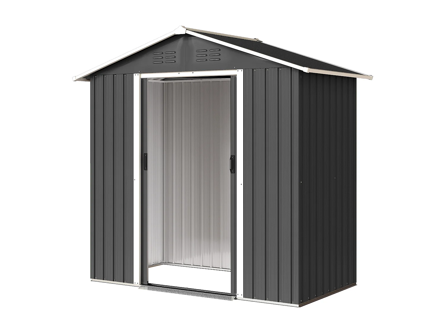 Casetta da giardino 1.8m2 in acciaio zincato grigio scuro