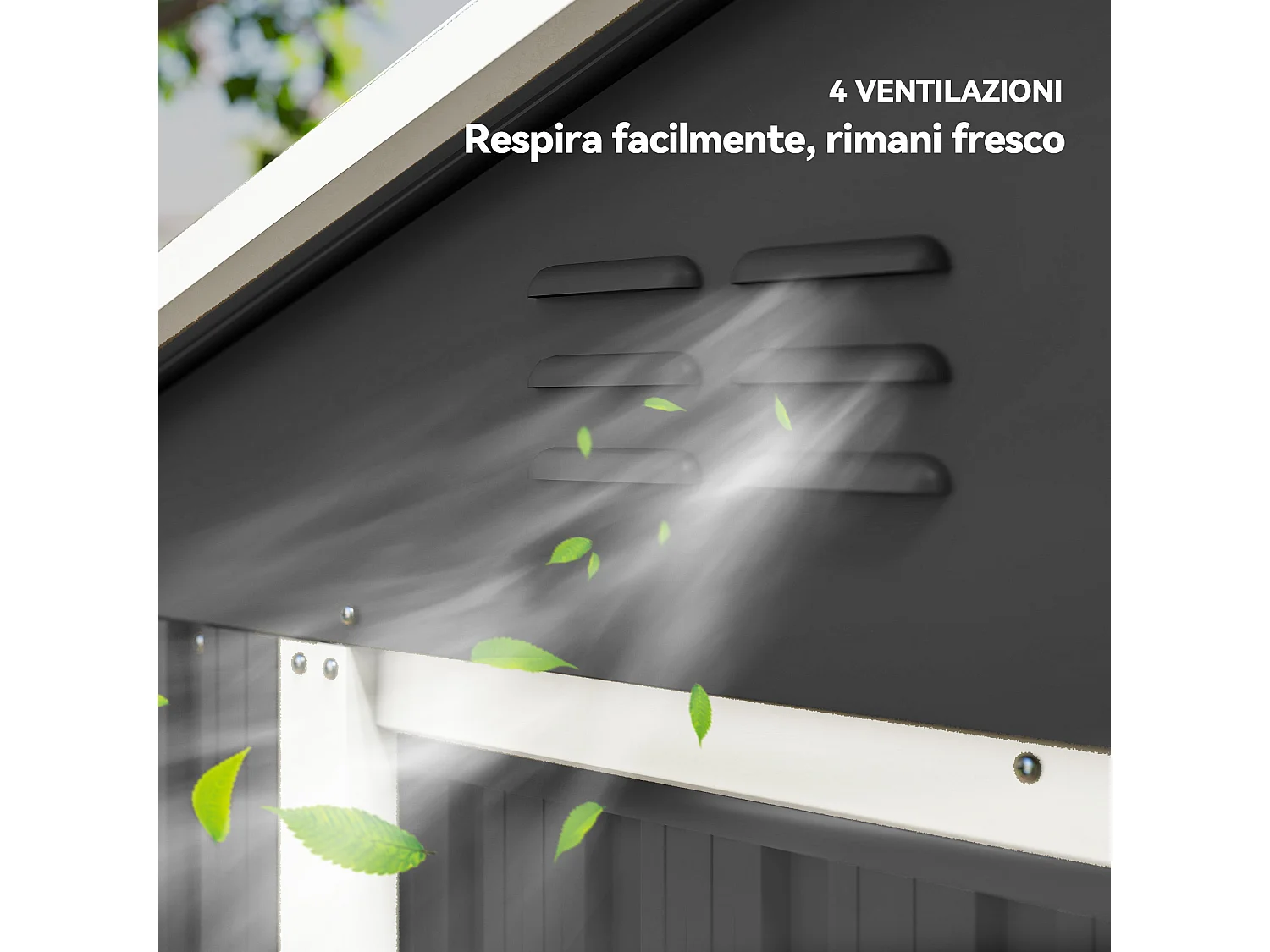 Casetta da giardino 1.8m2 in acciaio zincato grigio scuro