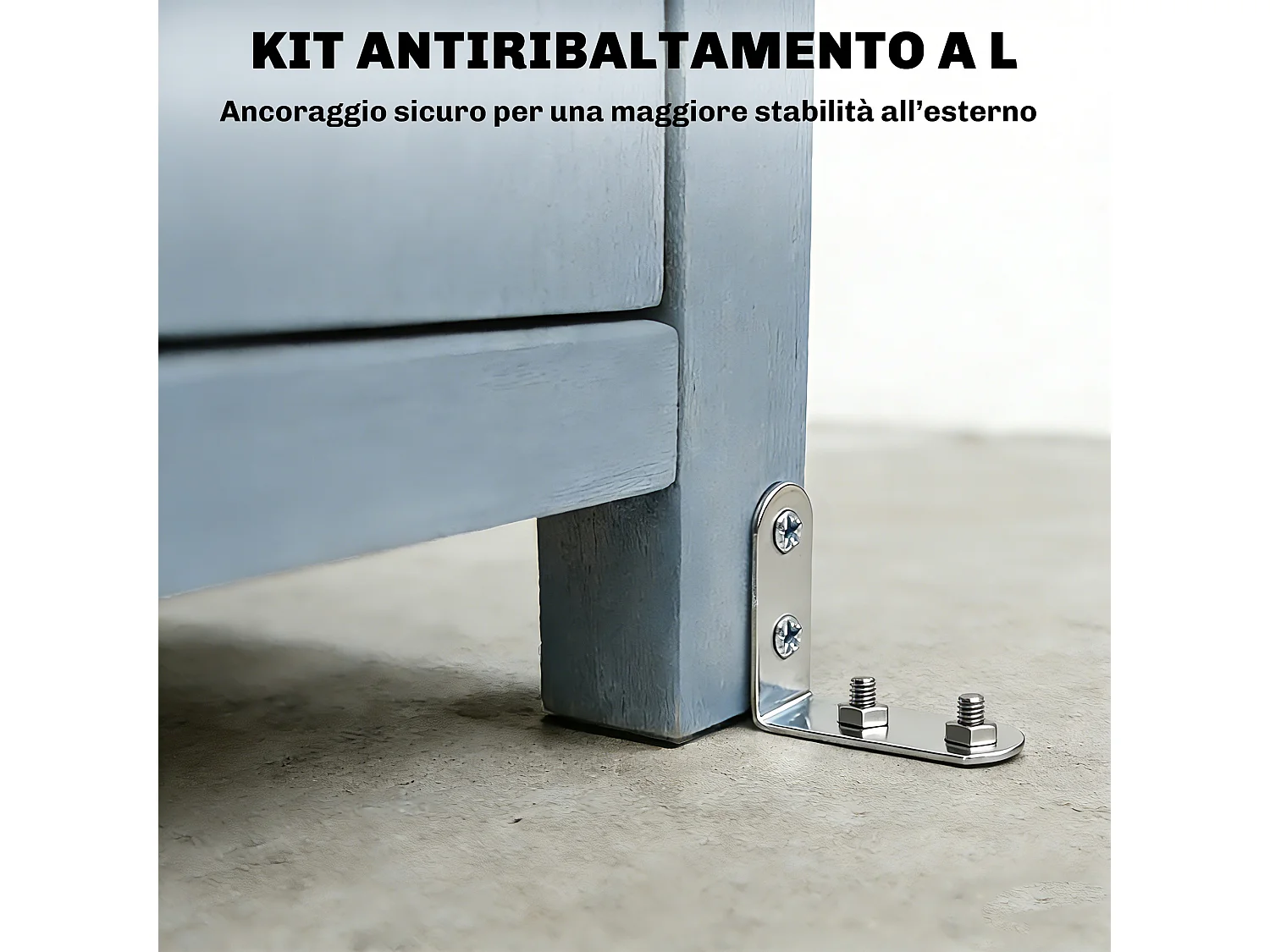 Armadio da esterno con tetto impermeabile grigio