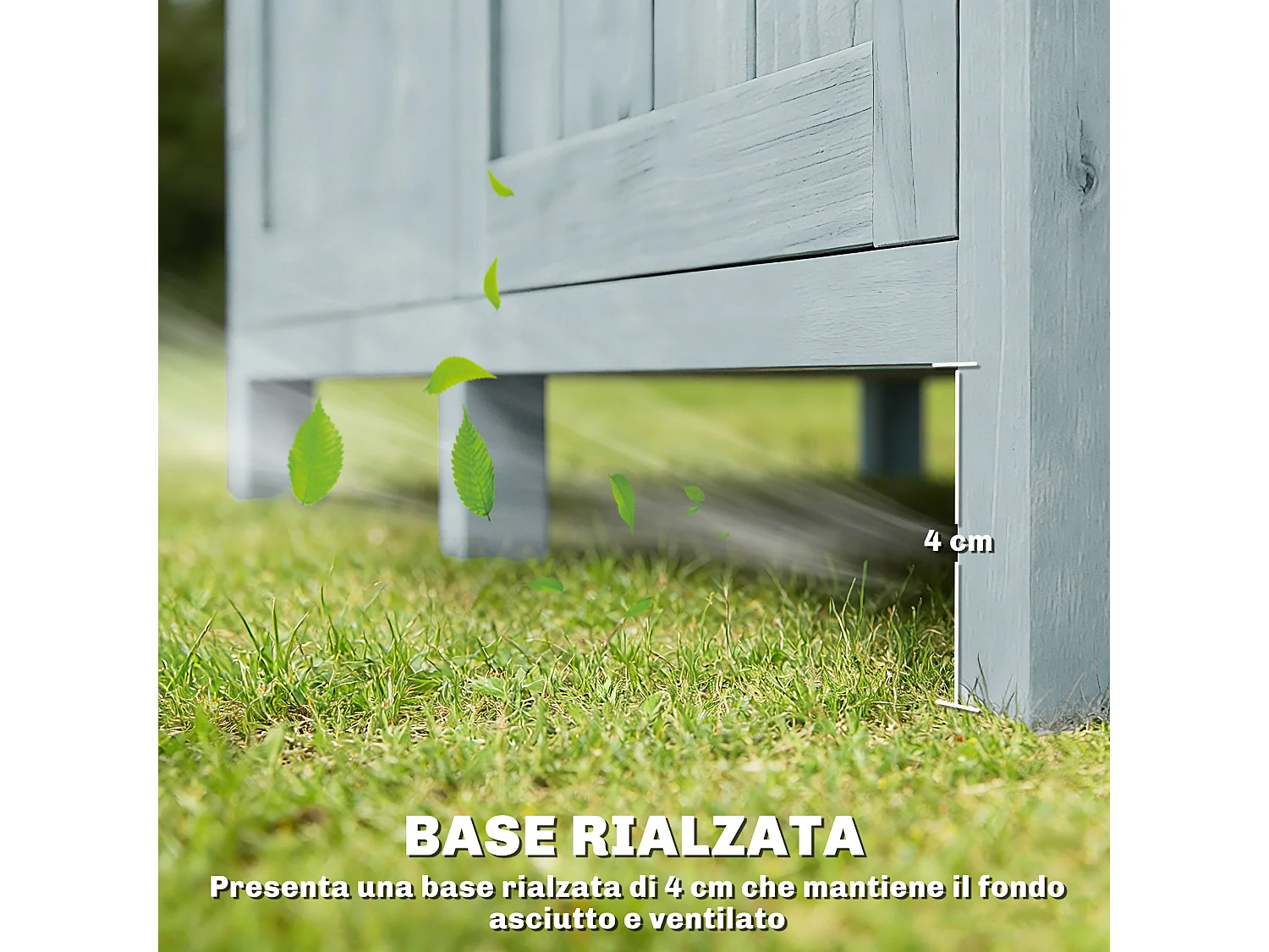 Armadio da esterno con tetto impermeabile grigio