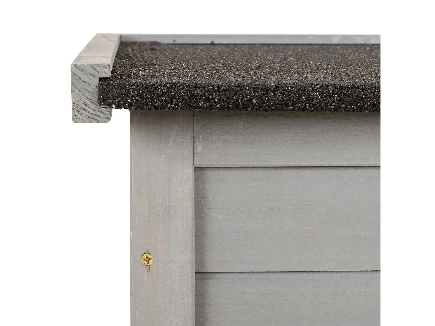 Armadio da giardino con porte a persiana in legno grigio