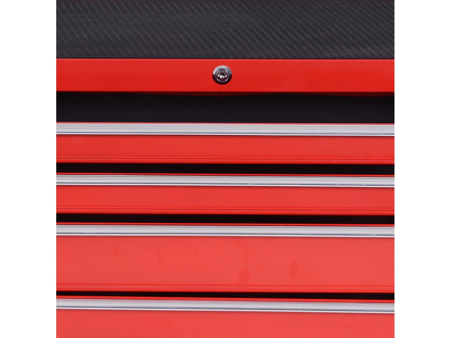 Carrello porta attrezzi con 7 cassetti, ruote con freno, rosso