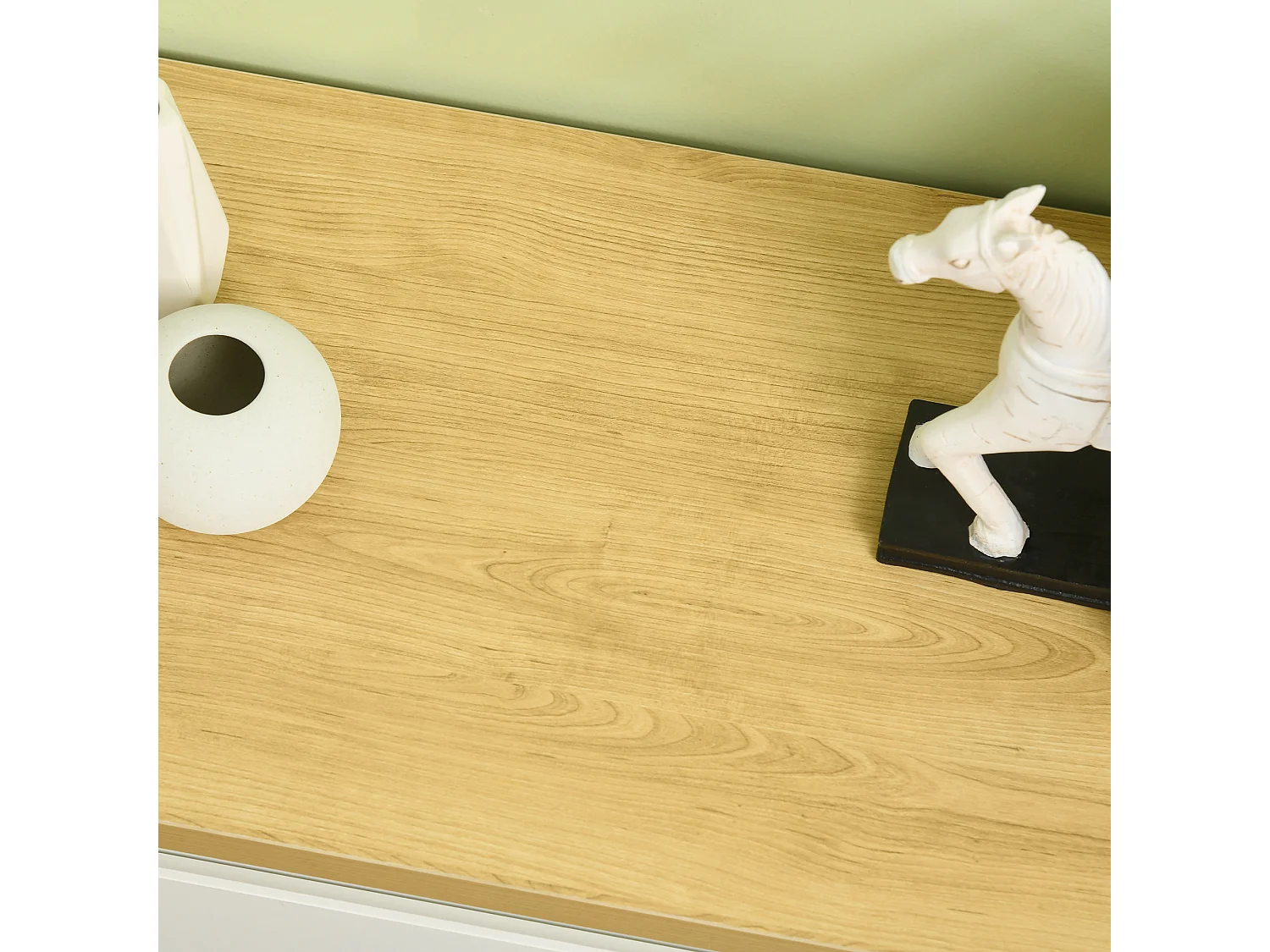 Cassettiera 6 cassetti in truciolato bianco e color legno