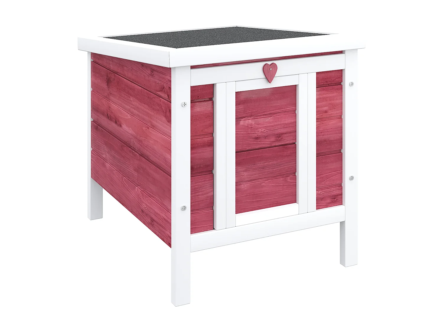 Gabbia per conigli con rampa antiscivolo in legno di abete rosso