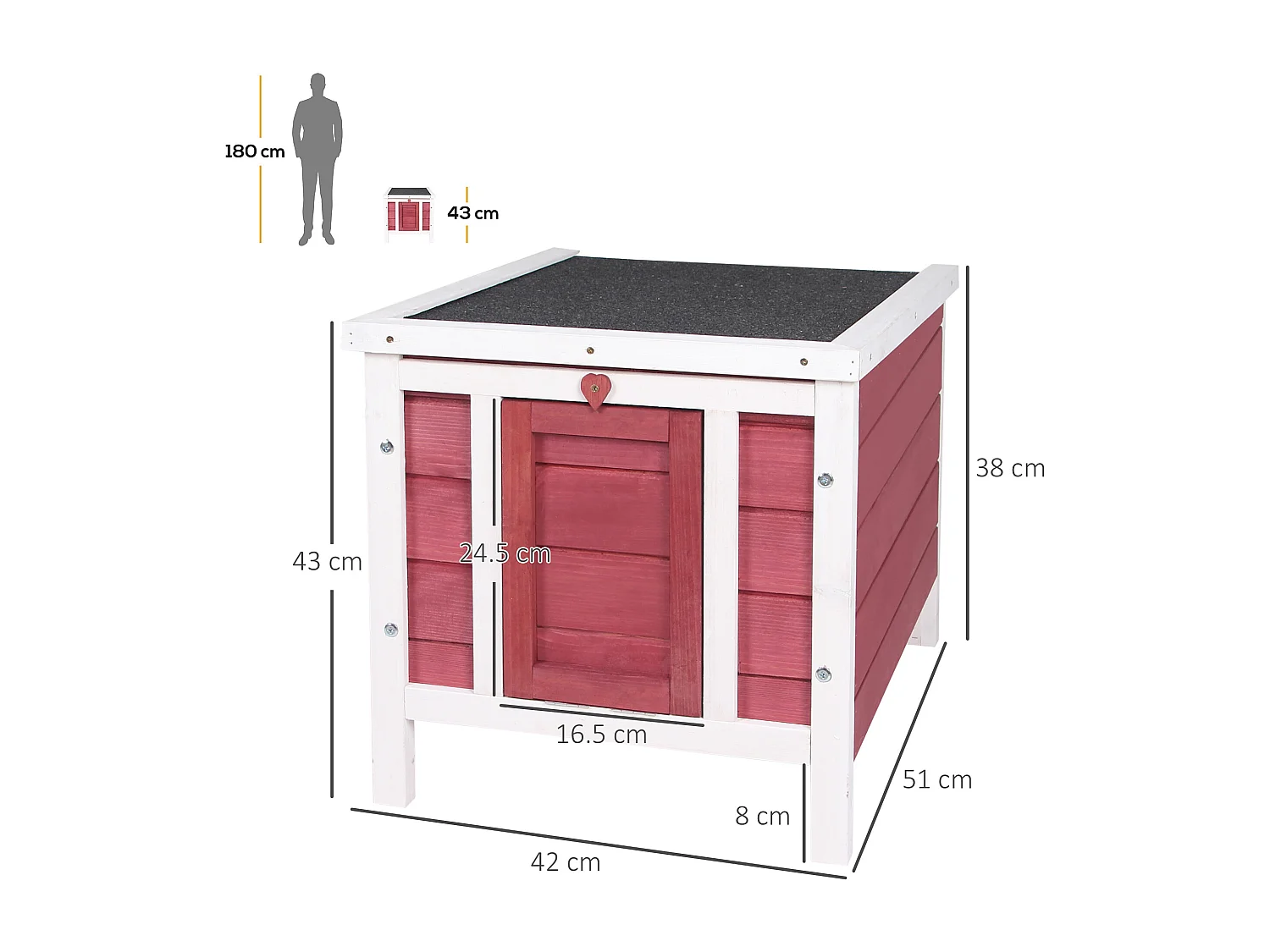Gabbia per conigli con rampa antiscivolo in legno di abete rosso