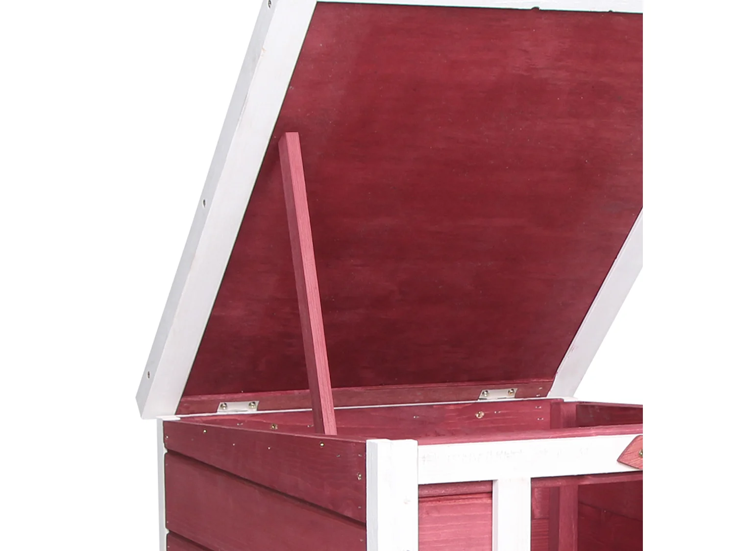 Gabbia per conigli con rampa antiscivolo in legno di abete rosso