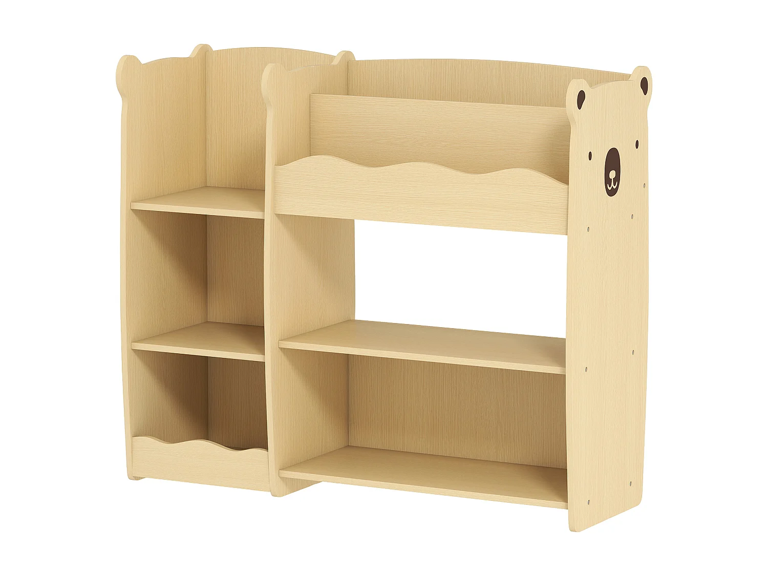 Scaffale portagiochi per bambini con ripiani aperti 92x29x79cm legno