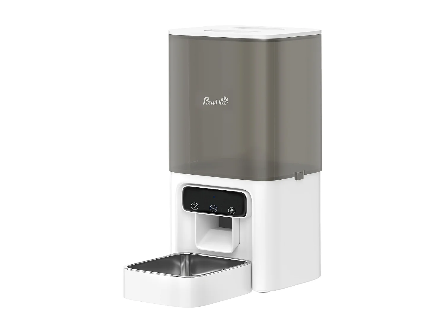 Distributore automatico di cibo per gatti 4.5l con app e timer bianco