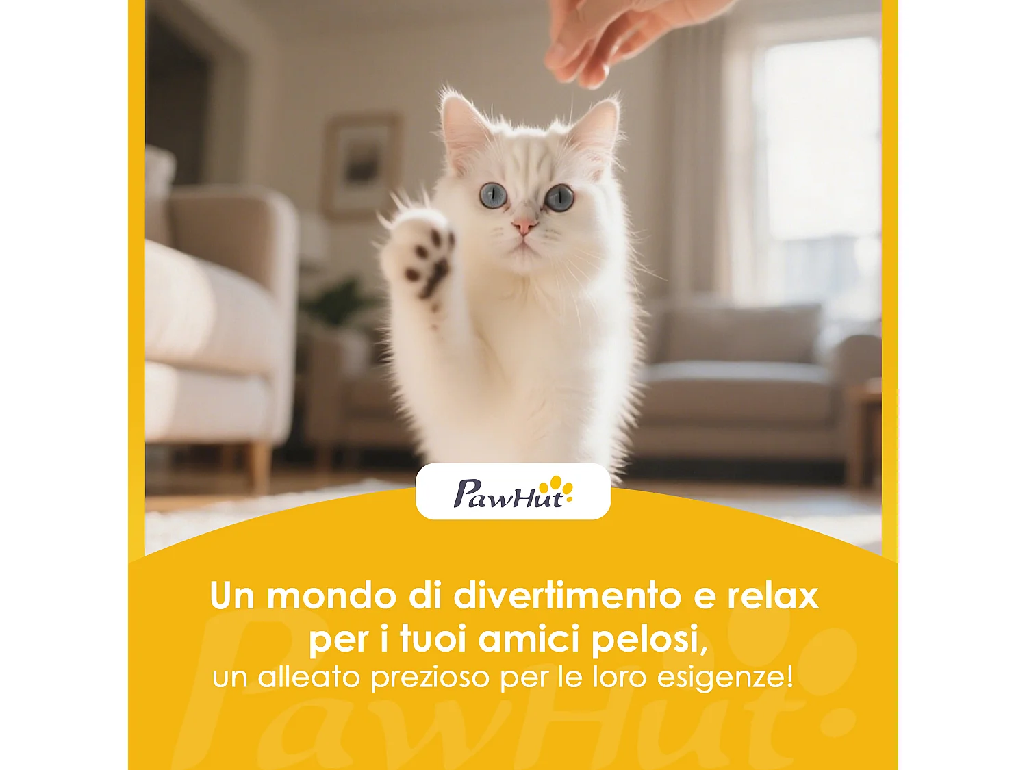 Distributore automatico di cibo per gatti 4.5l con app e timer bianco