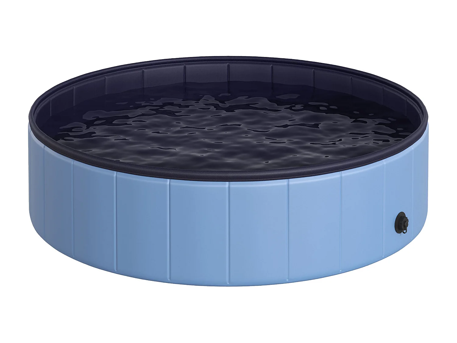 Piscina per cani in plastica con bordo stabile blu ø120 x 30 cm