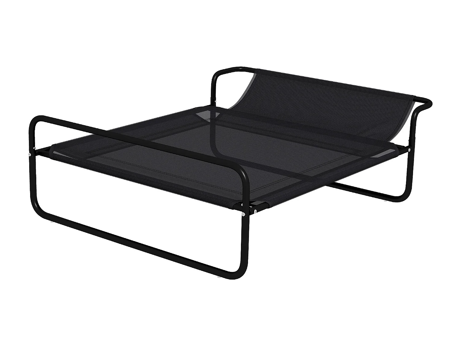 Lettino per cani piccoli rialzato da interno ed esterno nero