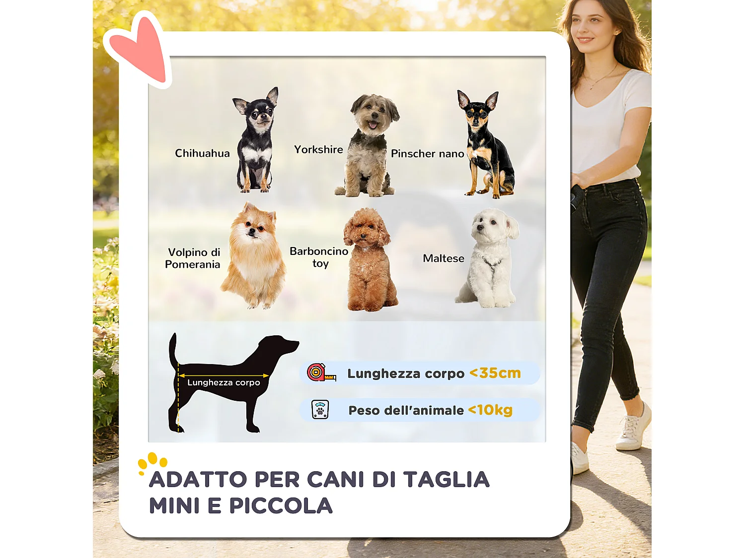 Passeggino per cani pieghevole con ruote girevoli caffè