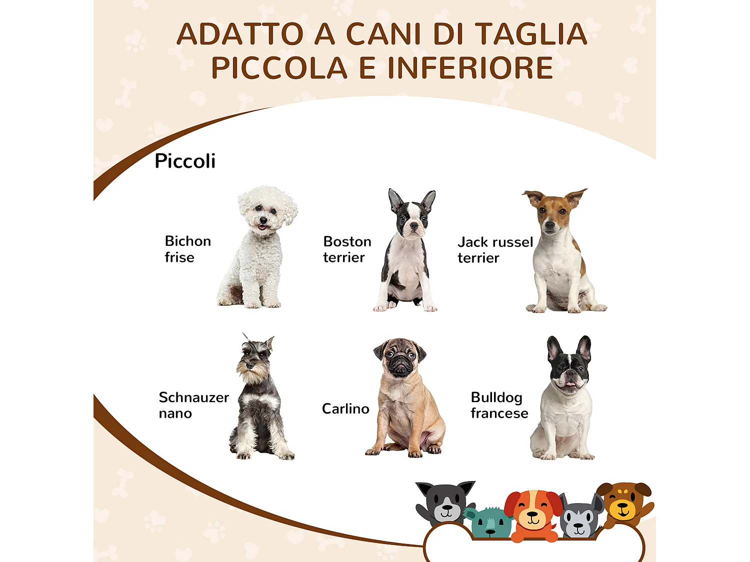 Cuccia per cani da interno a forma di casetta in legno rovere