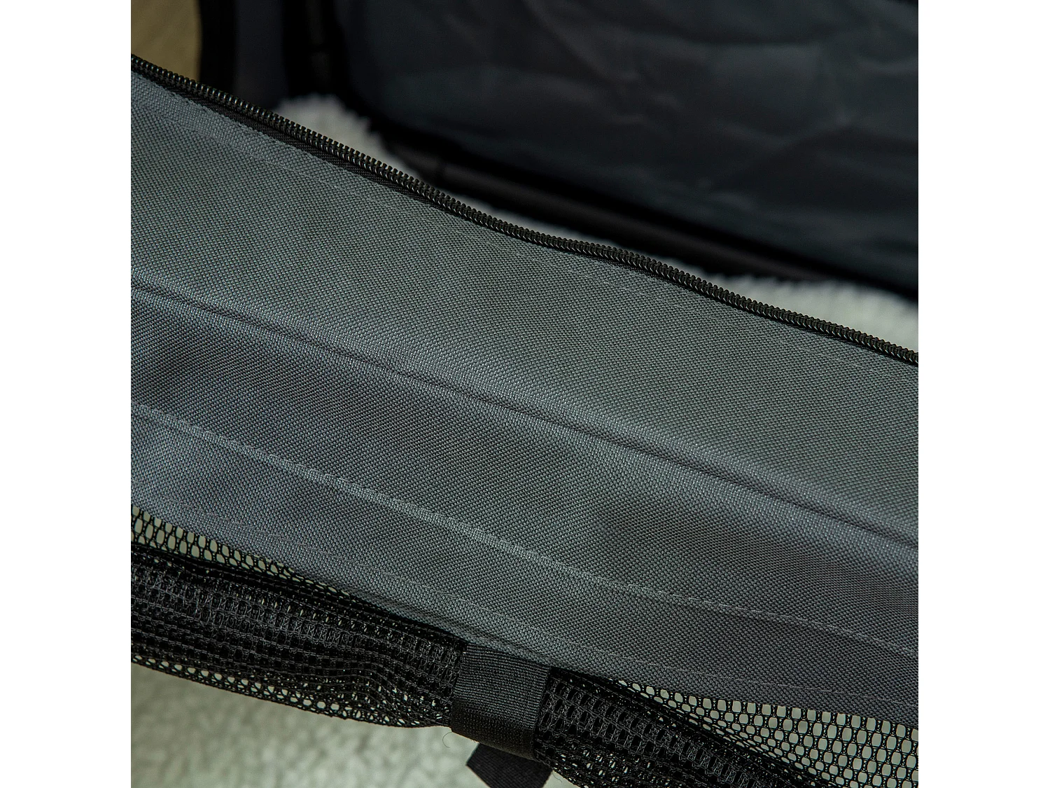 Trasportino per cani mini e gatti con cuscino rimovibile grigio