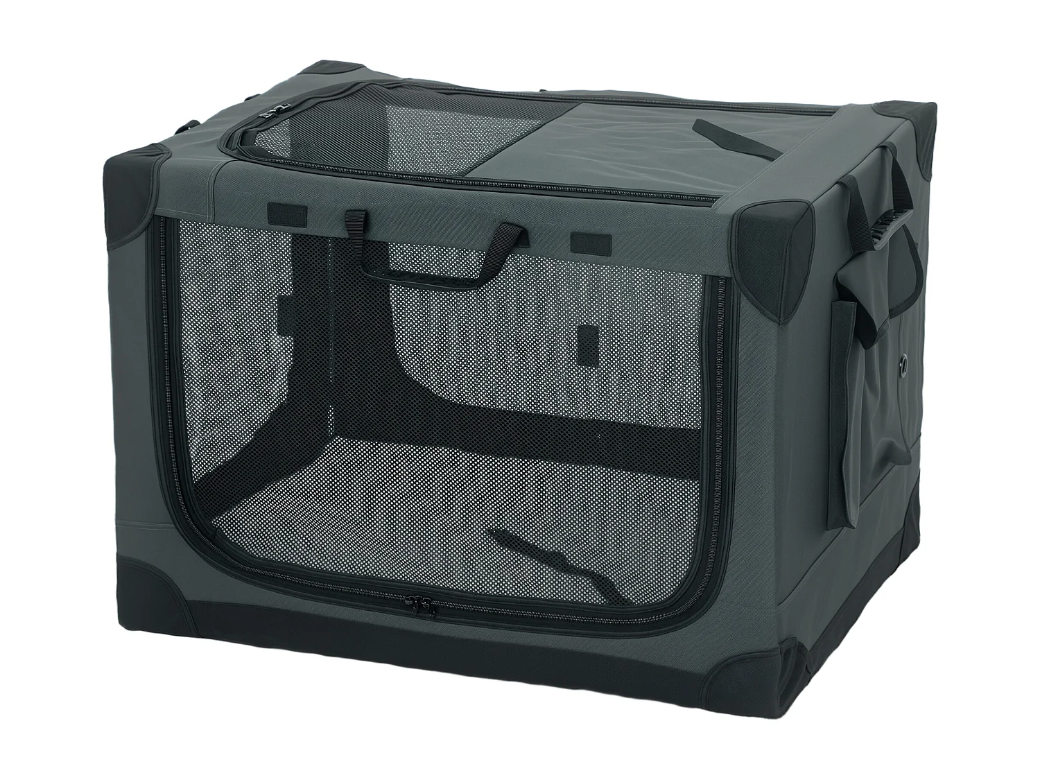 Trasportino morbido per cani pieghevole con cuscino in oxford verde