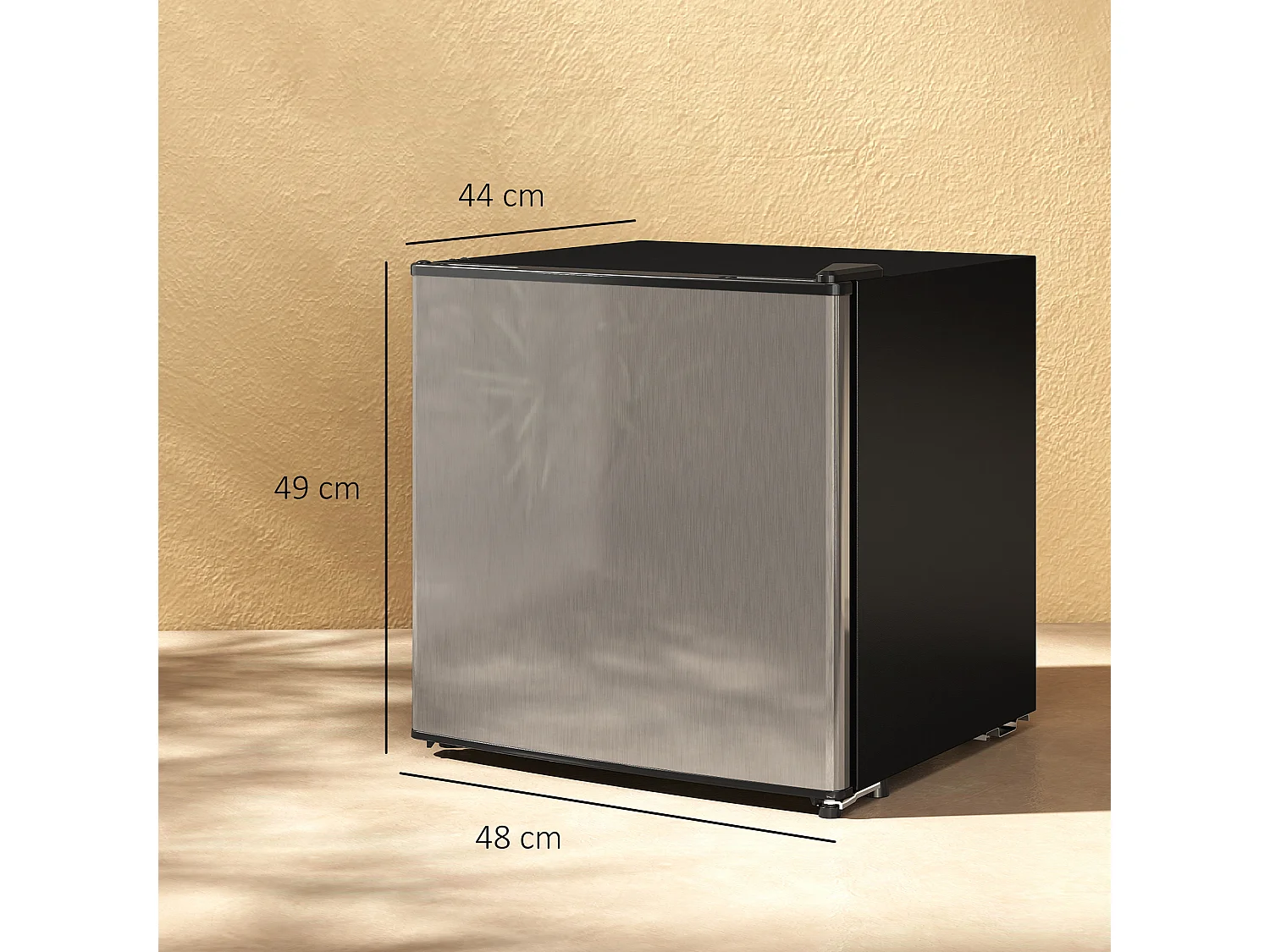 Mini Frigo 46L con Freezer, Porta Reversibile, Temperatura Regolabile