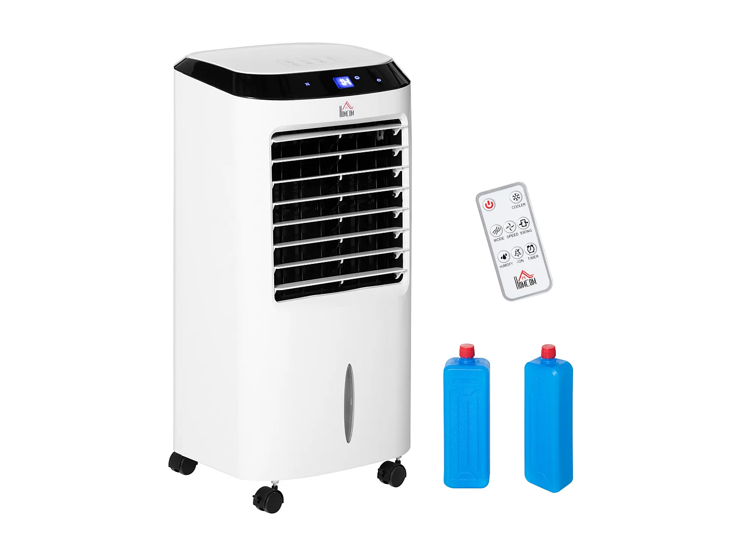 Raffrescatore Evaporativo 4 in 1 con 9 Modalità, Telecomando, Timer, Nero