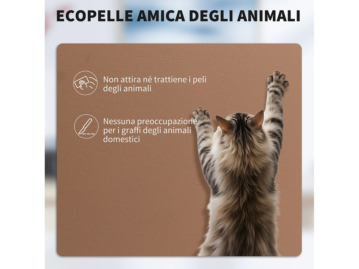 Sedia da ufficio reclinabile con poggiapiedi in finta pelle marrone