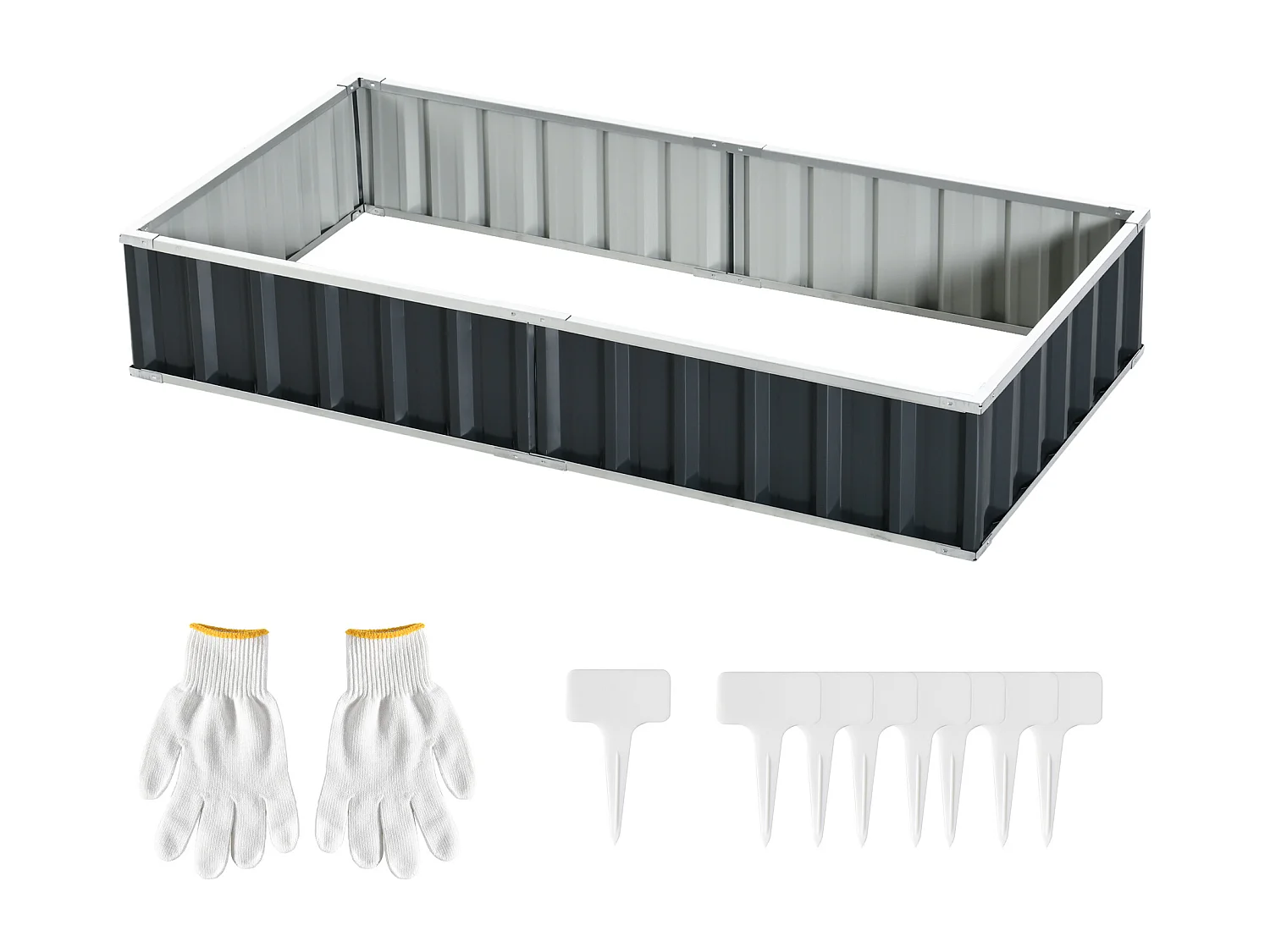 Letto per orto rialzato acciaio forma regolabile fondo aperto