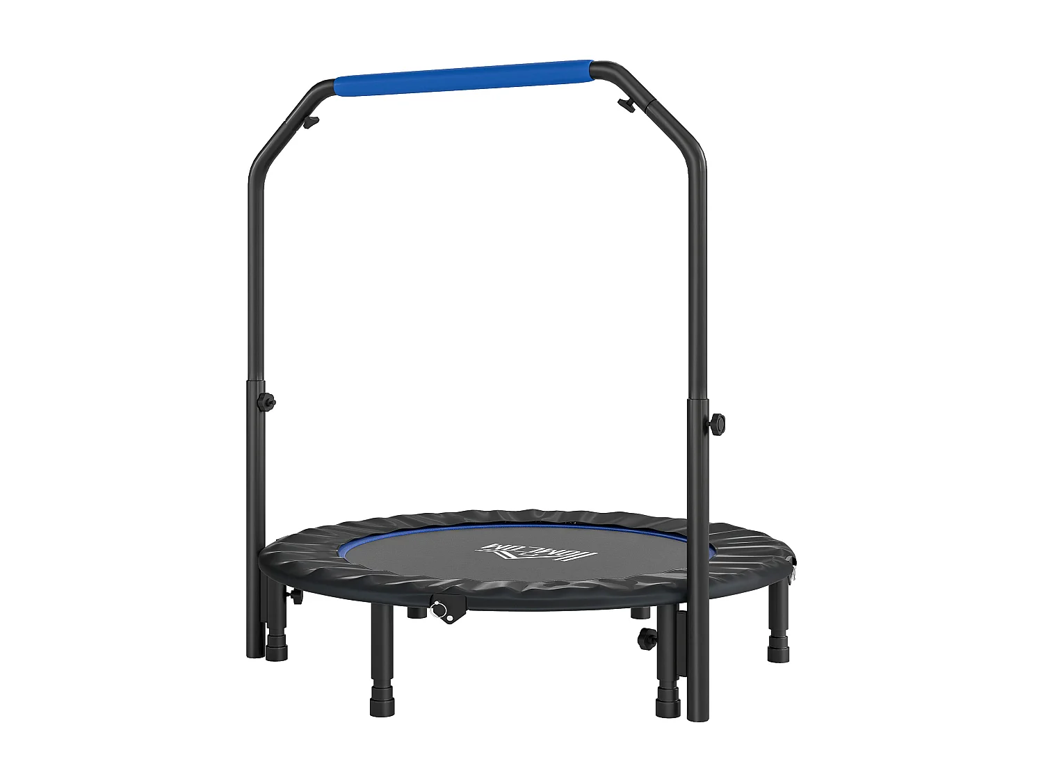 Trampolino fitness Ø114 cm pieghevole e regolabile arancione e nero