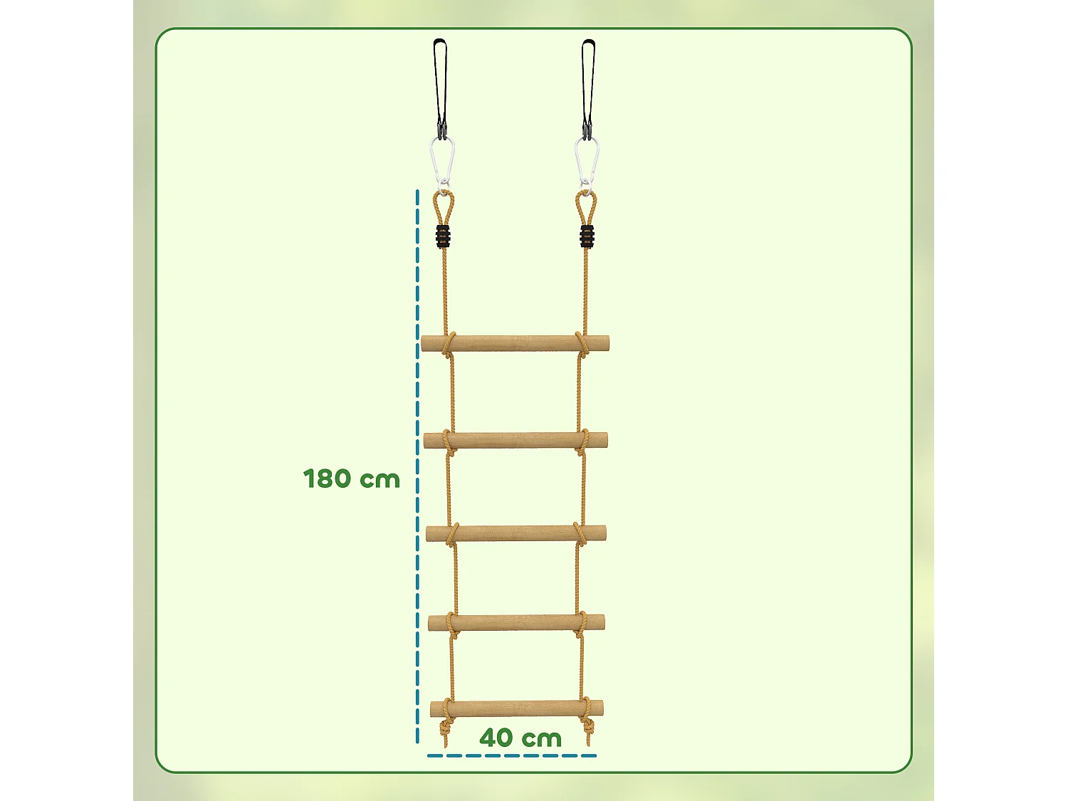Scaletta per bambini a 5 pioli color legno naturale