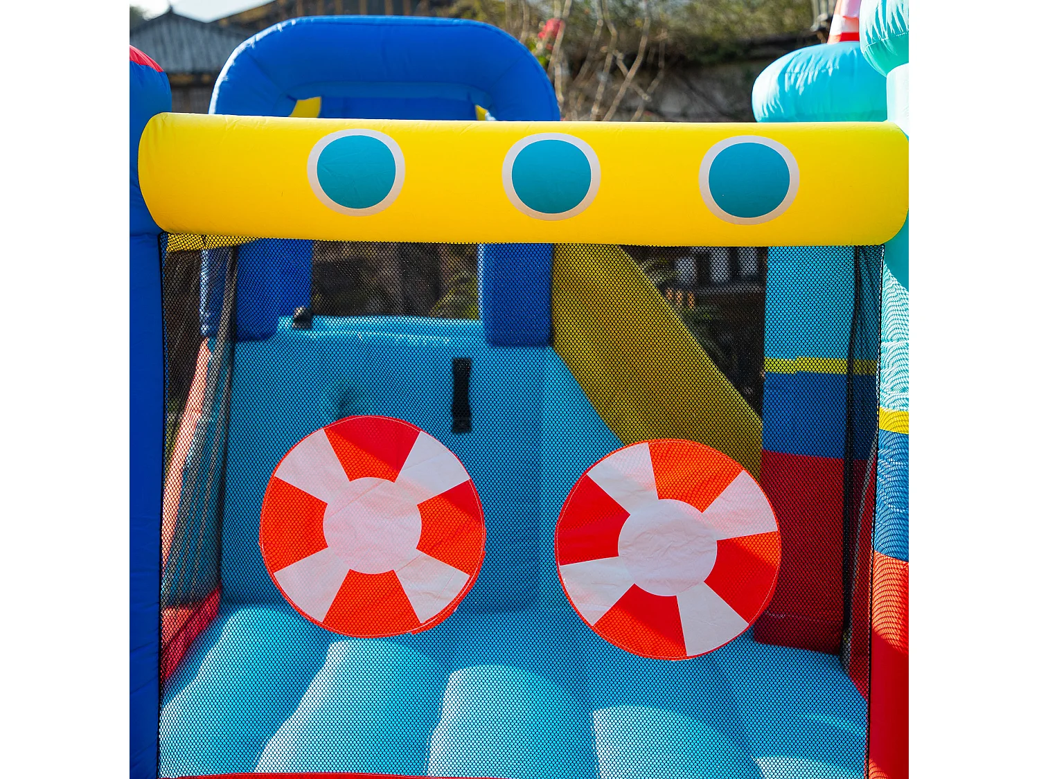 Castello gonfiabile da bambini 3-8 anni 4 in 1 con gonfiatore