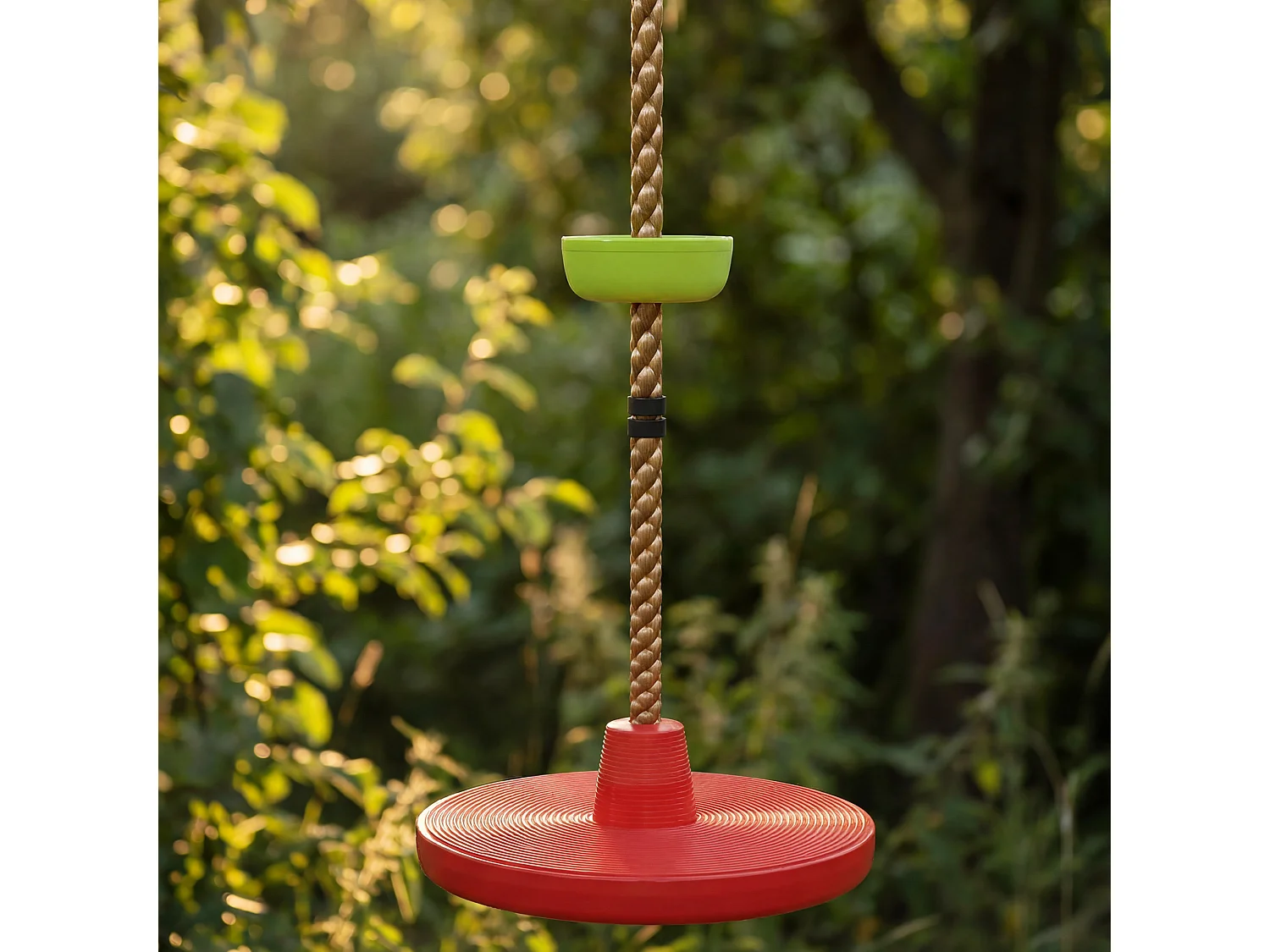 Corda arrampicata con seduta a disco in plastica rosso