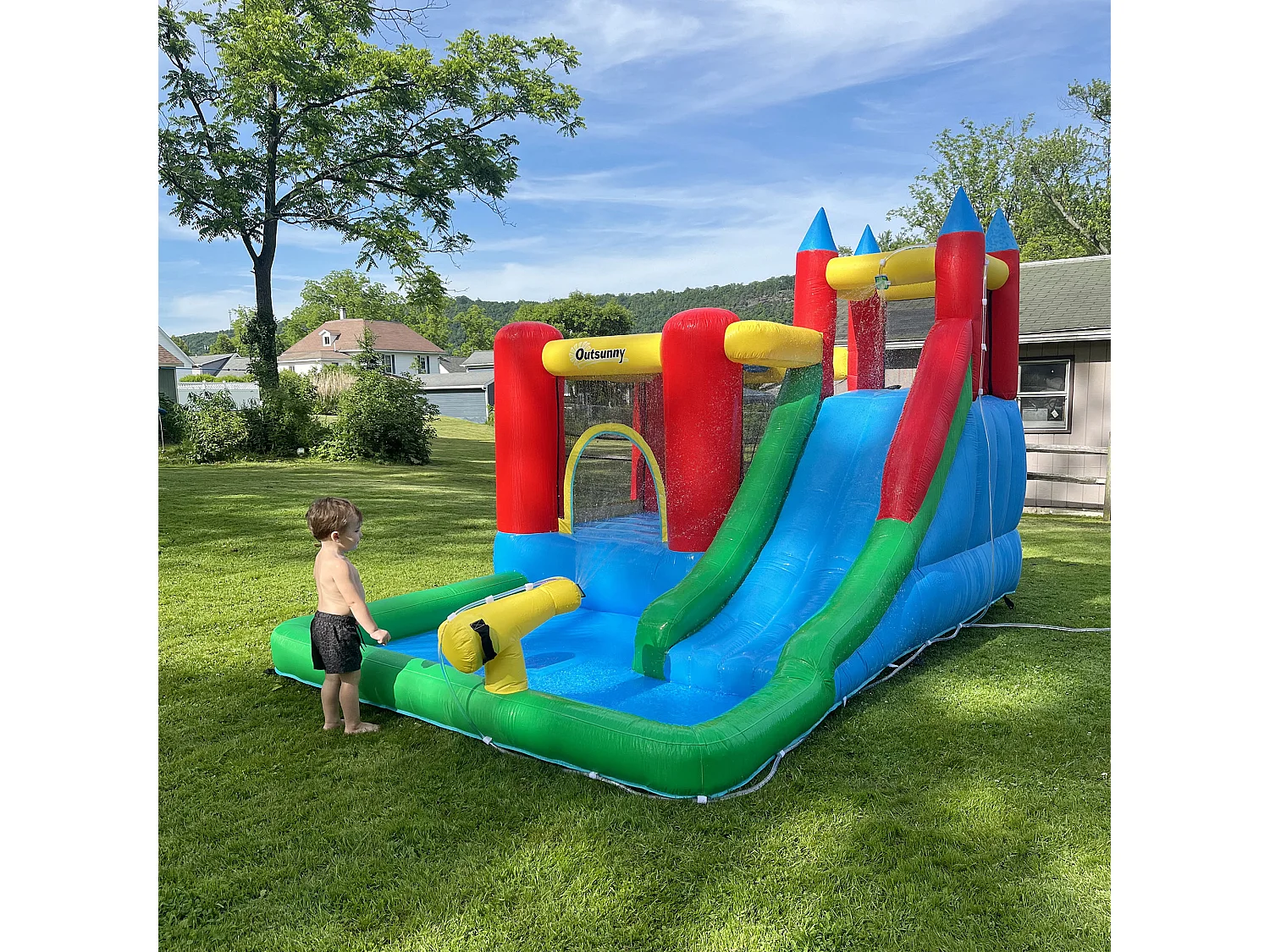 Gioco gonfiabile per bambini 3-8 anni con gonfiatore e borsa