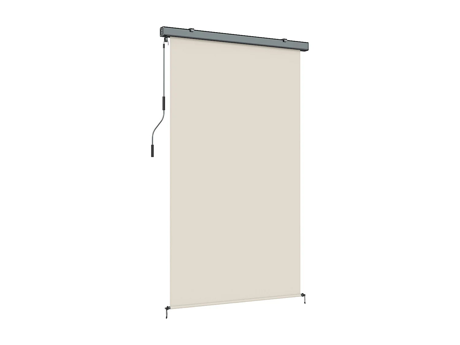 Tenda a rullo avvolgibile in poliestere anti-uv 250x160 cm crema