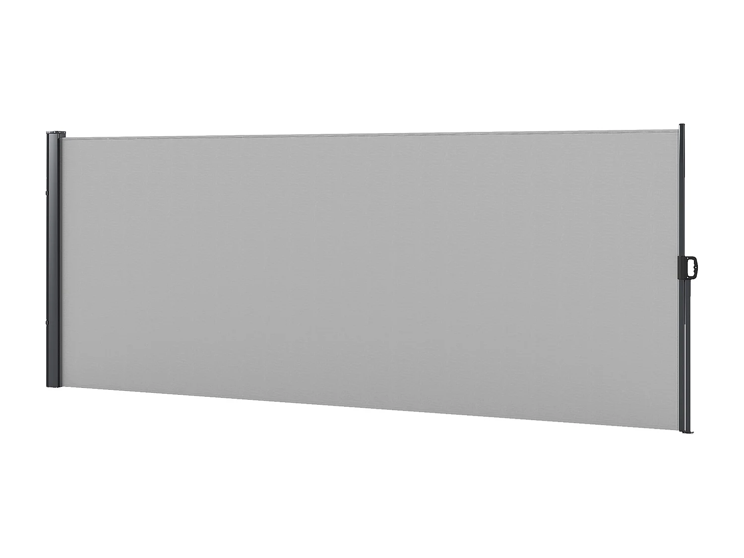 Tenda laterale retrattile 400x160 cm con maniglia grigio chiaro