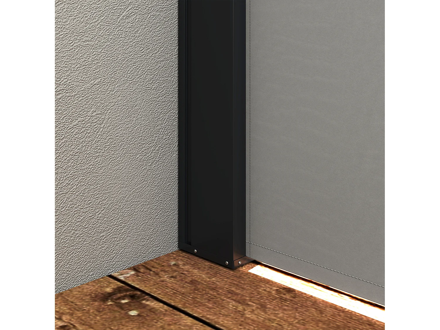 Tenda laterale retrattile 400x160 cm con maniglia grigio chiaro