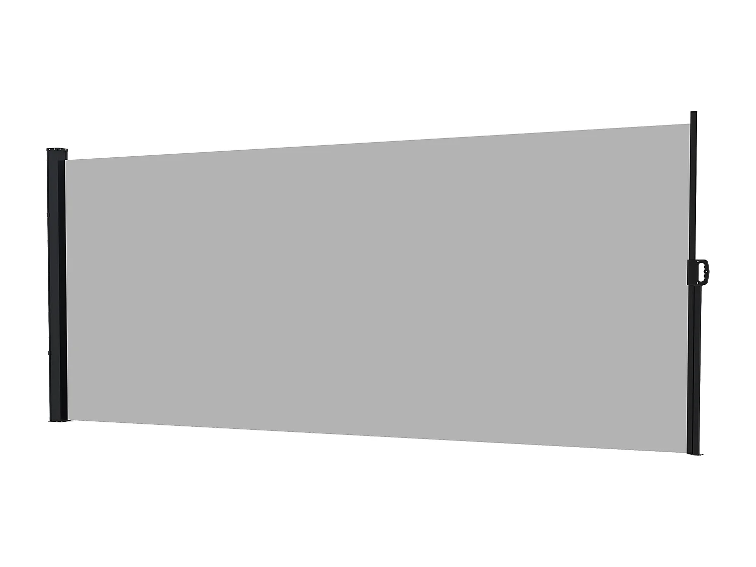 Tenda laterale retrattile 400x180 cm con maniglia grigio chiaro