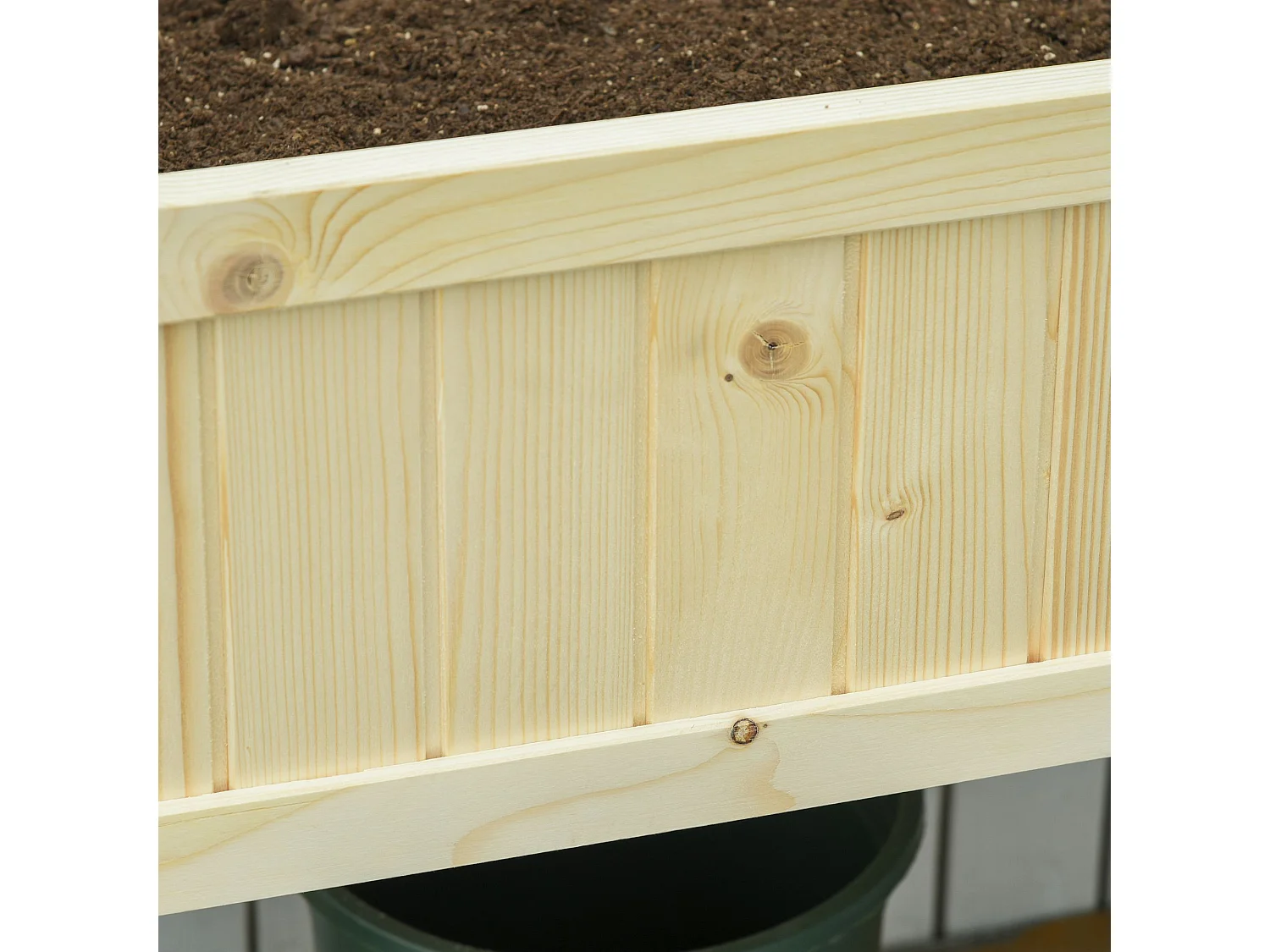 Letto per orto rialzato pieghevole con fori di drenaggio in legno