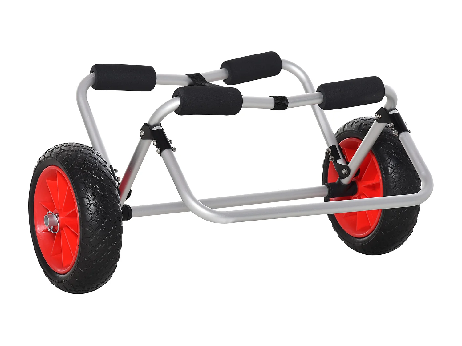 Carrellino da spiaggia per kayak e canoa con paraurti e cavalletto