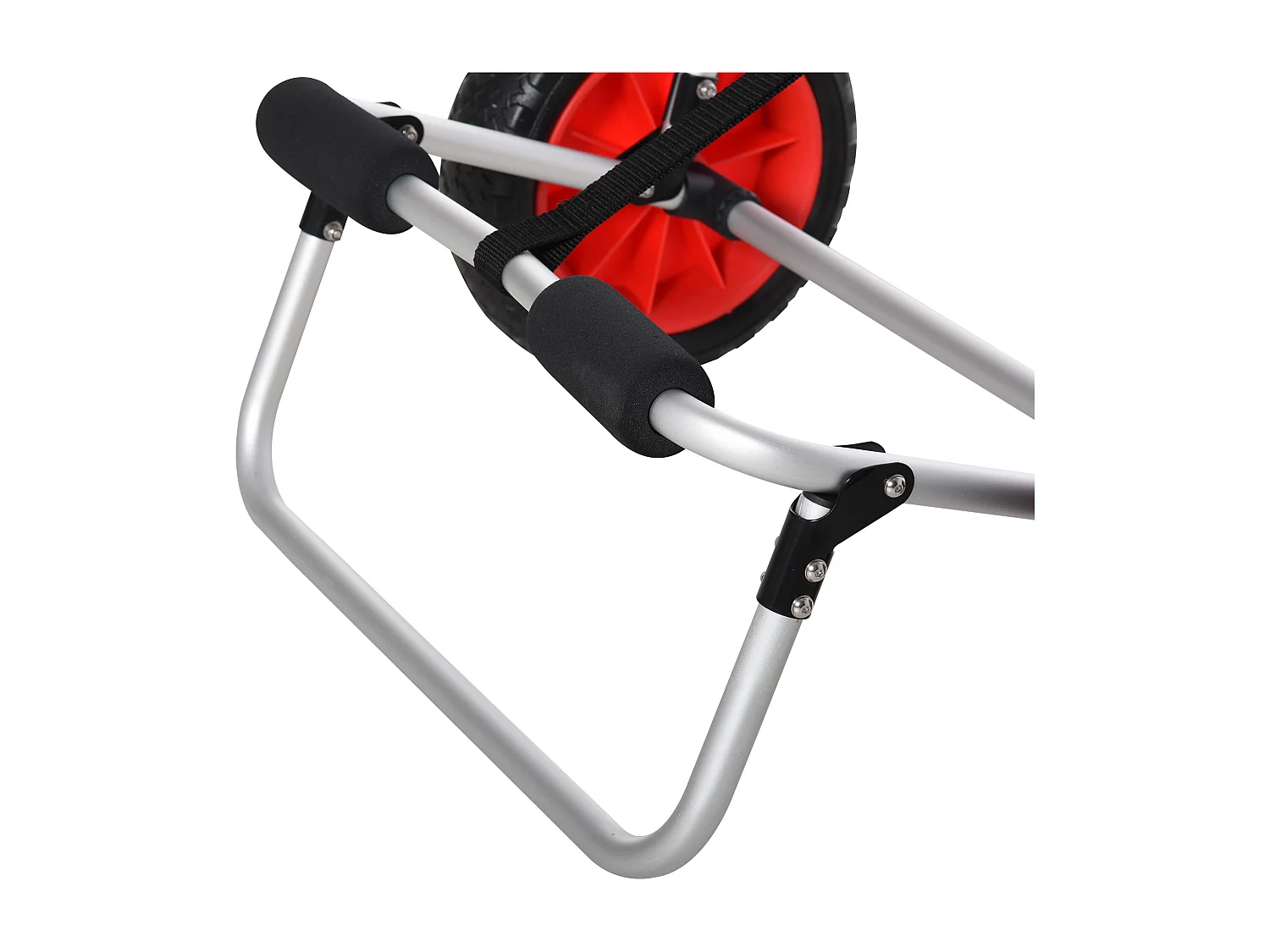 Carrellino da spiaggia per kayak e canoa con paraurti e cavalletto