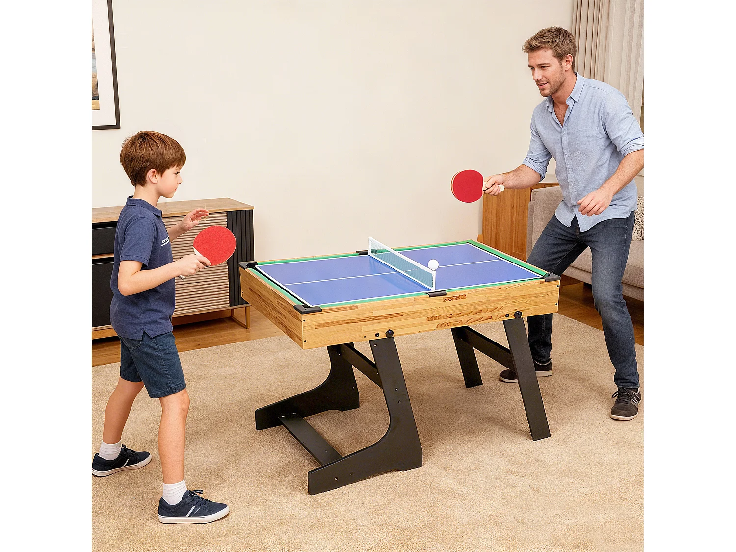 Tavolo multigioco 13 in 1 pieghevole per adulti e bambini da 6 anni