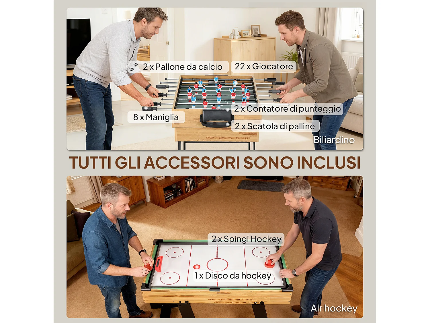 Tavolo multigioco 13 in 1 pieghevole per adulti e bambini da 6 anni