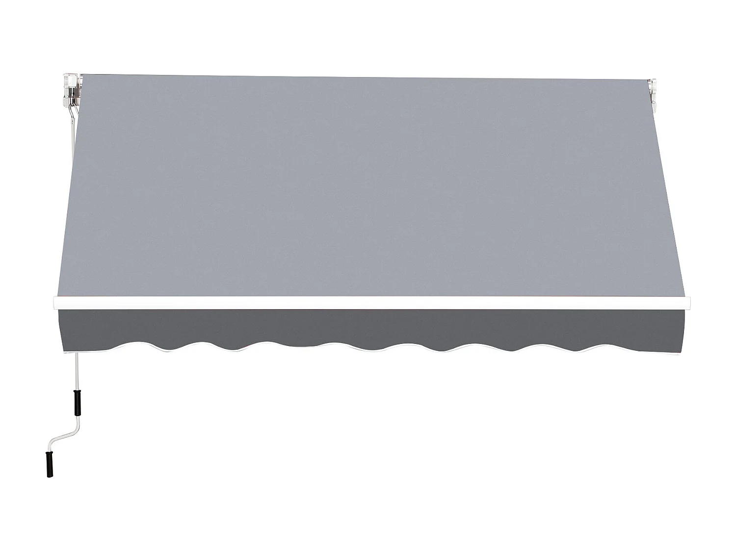 Tenda da sole da esterno avvolgibile 2.5x2m grigio e bianco